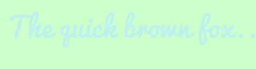 Image with Font Color BCF1ED and Background Color CCFFCC